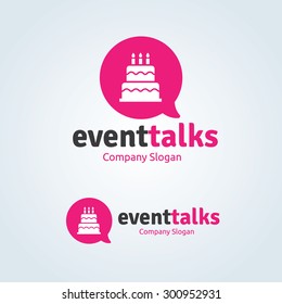 Event talk, Cake Logo Template
