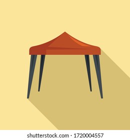 Event tent icon. Flat illustration of event tent vector icon for web design