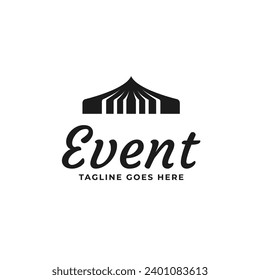 Event Tent Logo Design Concept Vector Illustration Symbol Icon