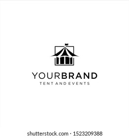 Event Tent Logo Design Vector Stock