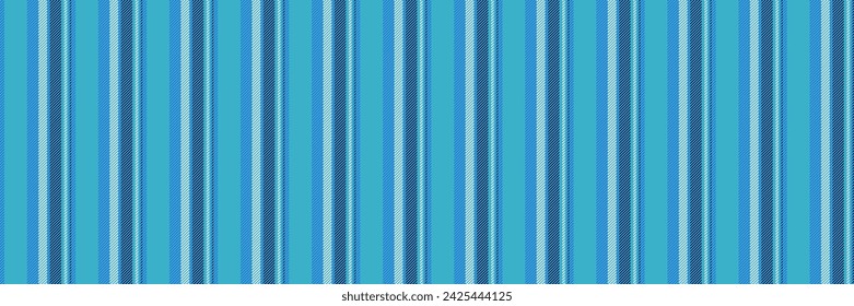 Event texture lines vertical, post pattern textile seamless. Sale vector fabric stripe background in cyan and blue color.