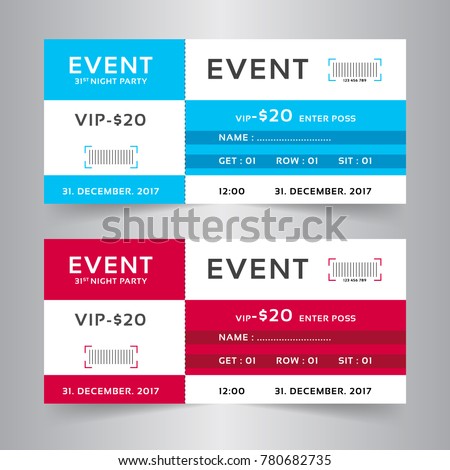event ticket card modern design template stock vector royalty free