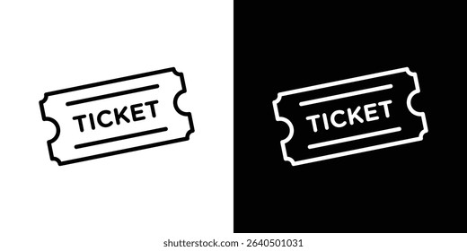 Event ticket icon Graphic vector set for ui design