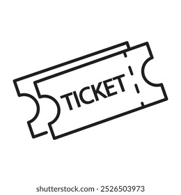 Event Ticket Icon Ideal for Concerts and Admission. Ticket Icon isolated on white background. Vector ticket eps.