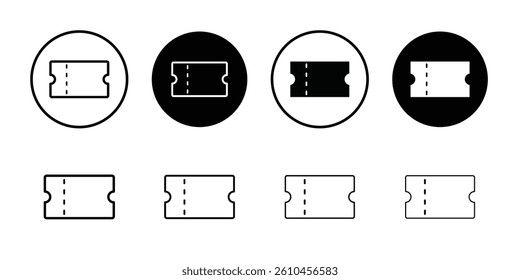 Event ticket icon logo set vector