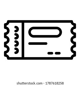 Event ticket icon. Outline event ticket vector icon for web design isolated on white background