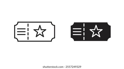 Event ticket Icon set. vector illustration set