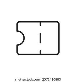 Event ticket icon Thin line vector