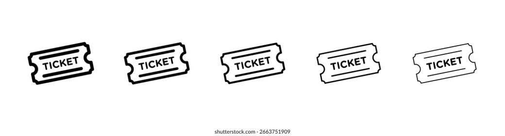 Event ticket icon vector collection. EPS 10