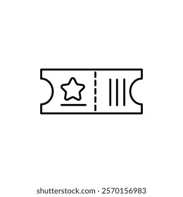 Event ticket icon Vector logo set flat