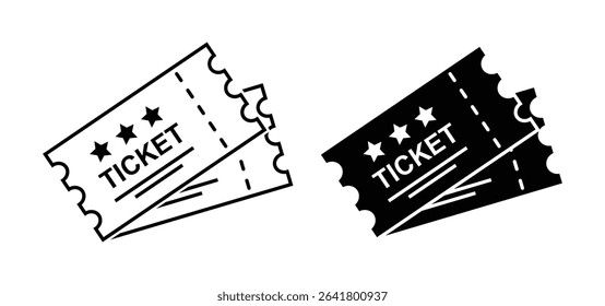 Event ticket icon vector set design