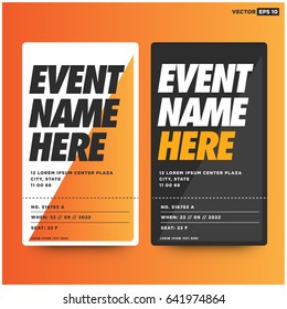 Event Ticket Template With Venue and Date Details
