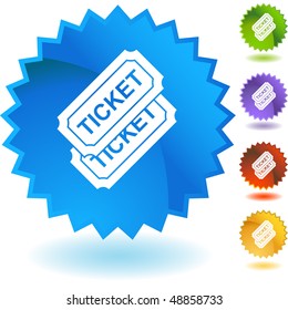 Event Ticket web button isolated on a background.