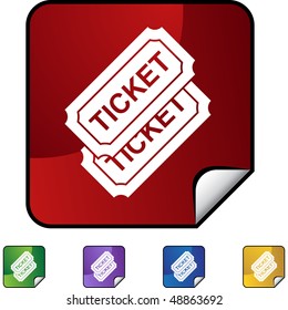 Event Ticket web button isolated on a background.