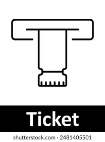 Event and ticketing line icons set. Tickets, 3D glasses, profile, heart, blank ticket, admission, VR ticket, barcode, sports, music. Entertainment, event planning, admission concept