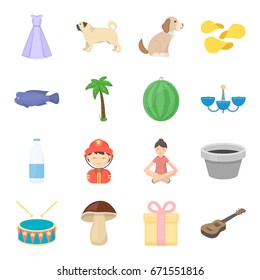 event, tourism, picnic and other web icon in cartoon style.guitar, pop, group icons in set collection.,