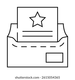 event triggered email line icon vector. event triggered email sign. isolated contour symbol black illustration