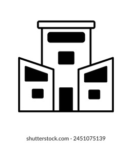 icono de vano de evento con fondo blanco Vector ilustración de stock