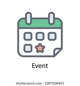 Event  Vector  Fill outline Icons. Simple stock illustration stock