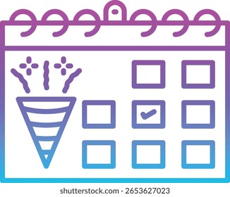 Ícone do vetor de eventos. Pode ser usado para impressão, aplicativos móveis e da Web.