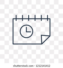 Event vector outline icon isolated on transparent background, high quality linear Event transparency concept can be used web and mobile