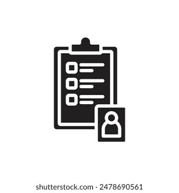 Event Vip List Filled Icon Vector Illustration
