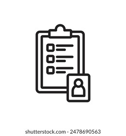 Event Vip List Outline Icon Vector Illustration