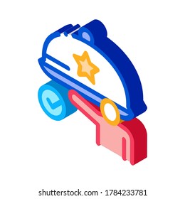 event waiter icon vector. isometric event waiter sign. color isolated symbol illustration