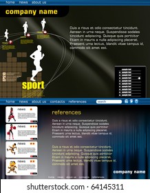 Event website template. Eps10 vector easy to editable.