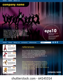 Event website template. Eps10 vector easy to editable.
