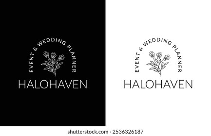 Organizador de eventos y bodas, diseño de logotipo de organizador de bodas.
