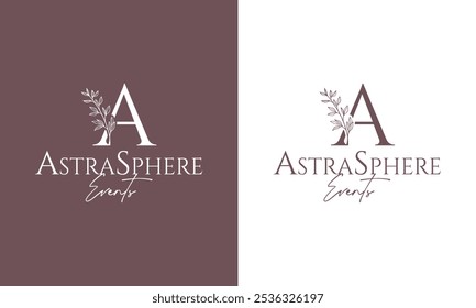 Planejador de eventos e casamentos, design de logotipo do organizador do casamento.
