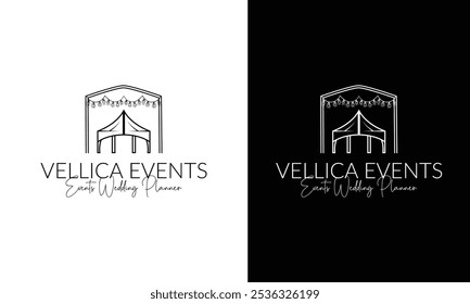 Organizador de eventos y bodas, diseño de logotipo de organizador de bodas.
