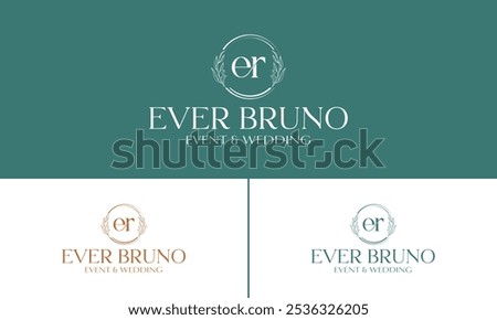 Event and  Wedding planner, logotype design of wedding organizer.
