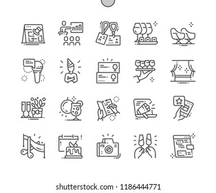 Event Well-crafted Pixel Perfect Vector Thin Line Icons 30 2x Grid for Web Graphics and Apps. Simple Minimal Pictogram