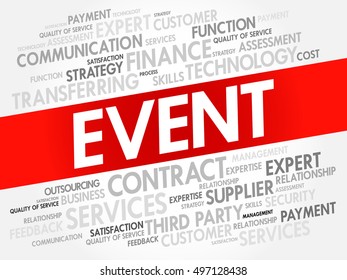 EVENT word cloud collage, business concept background
