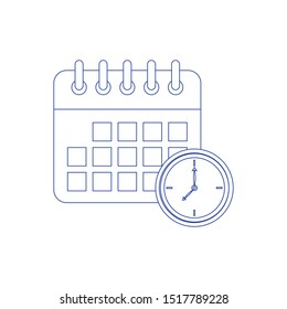Events calendar icon. Logo element illustration. Concept of line icon