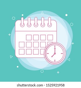 Events calendar icon. Logo element illustration. Concept of line icon