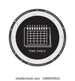 Events calendar line icon flat design with white color