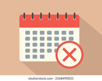 events cancelled concept- vector illustration