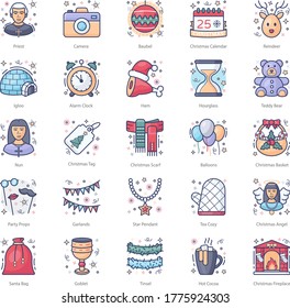 Events, Celebrations and Entertainment Flat Icons Pack 