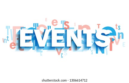 EVENTS colorful typography banner