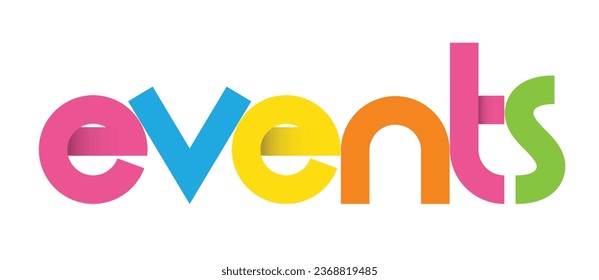 EVENTS colorful vector geometric typography banner