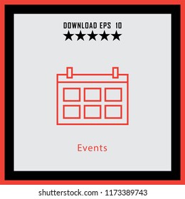 Events  line icon