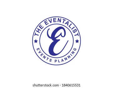 Events Planning Logo or Icon Design Vector Image Template