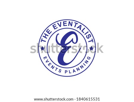 Events Planning Logo or Icon Design Vector Image Template