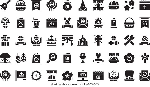 Events of spring icons High-Quality Vector Icons Collection with Editable Stroke. Ideal for Professional and Creative Projects.