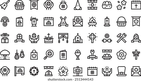 Events of spring icons High-Quality Vector Icons Collection with Editable Stroke. Ideal for Professional and Creative Projects.