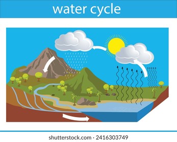 Ereignisse, die während des Wasserkreislaufs auftreten