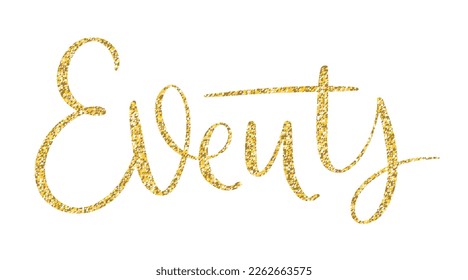 EVENTS vector gold glitter brush lettering banner